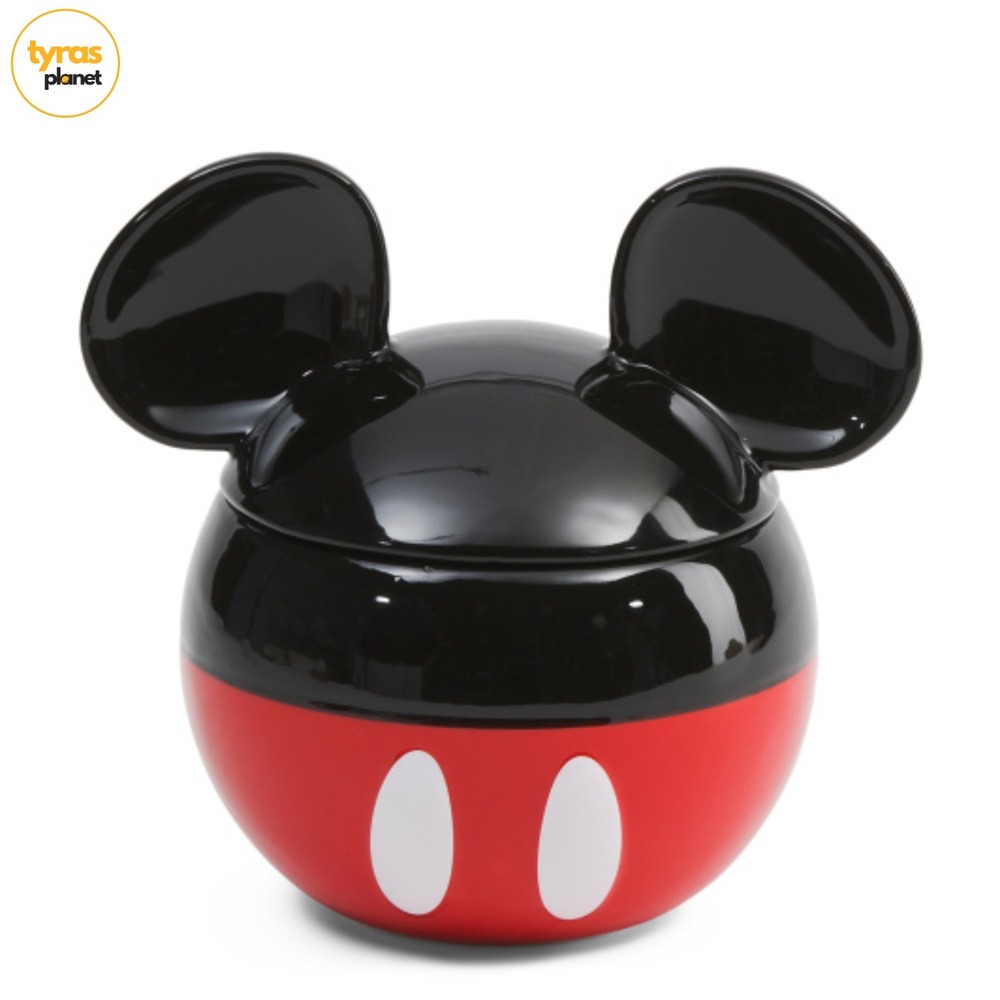 Disney Mickey Mouse Sculpted Ceramic Cookie Jar Canister New